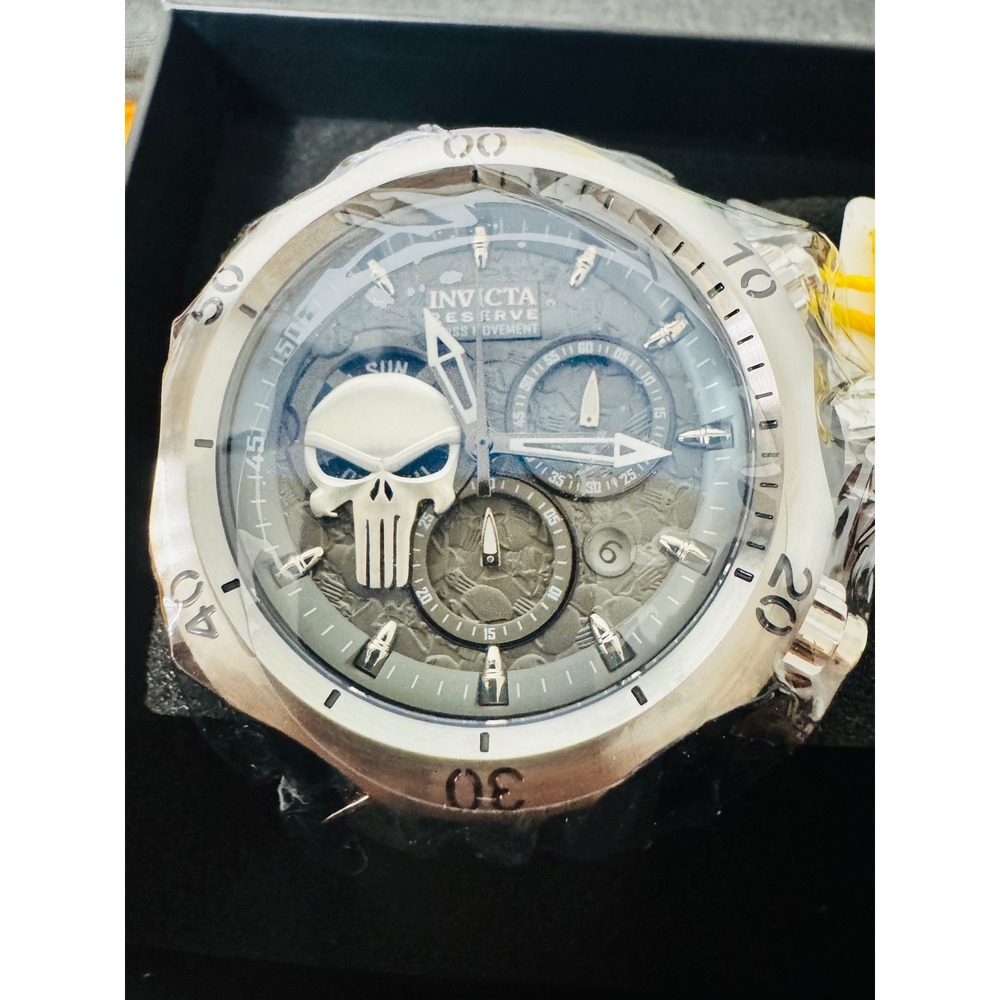 Invicta Reserve Venom Punisher Skull Dial Mens Watch Swiss Chronograph 50711 NEW